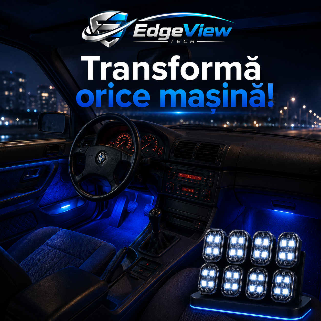 EdgeLights - Lumini Auto LED Wireless