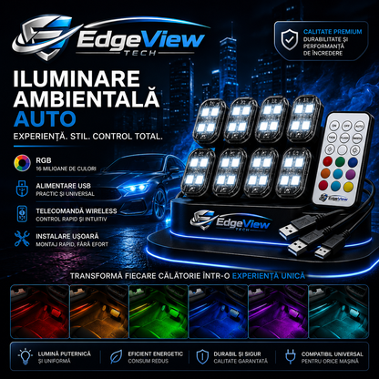EdgeLights - Lumini Auto LED Wireless