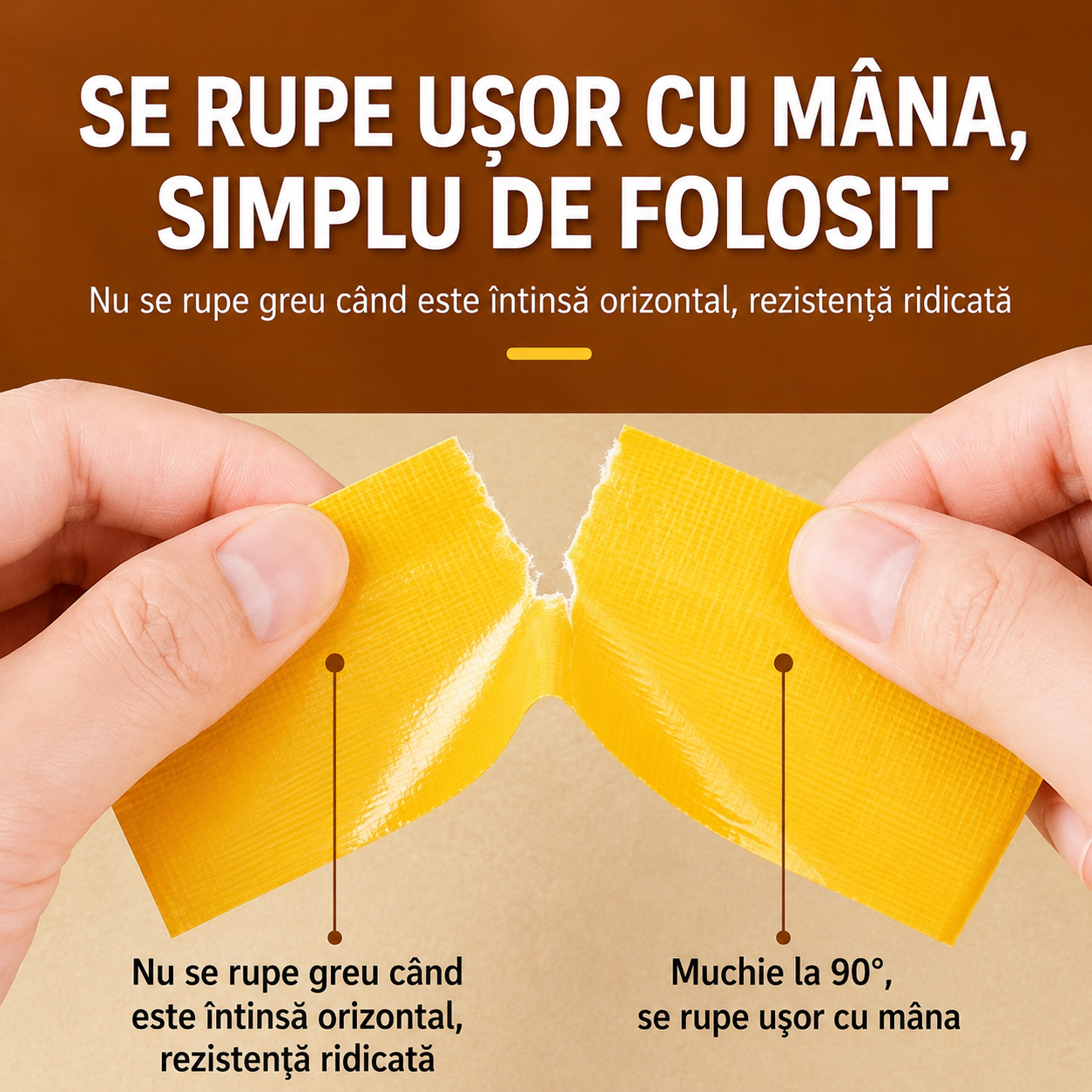 Bandă Adezivă Puternică și Transparentă