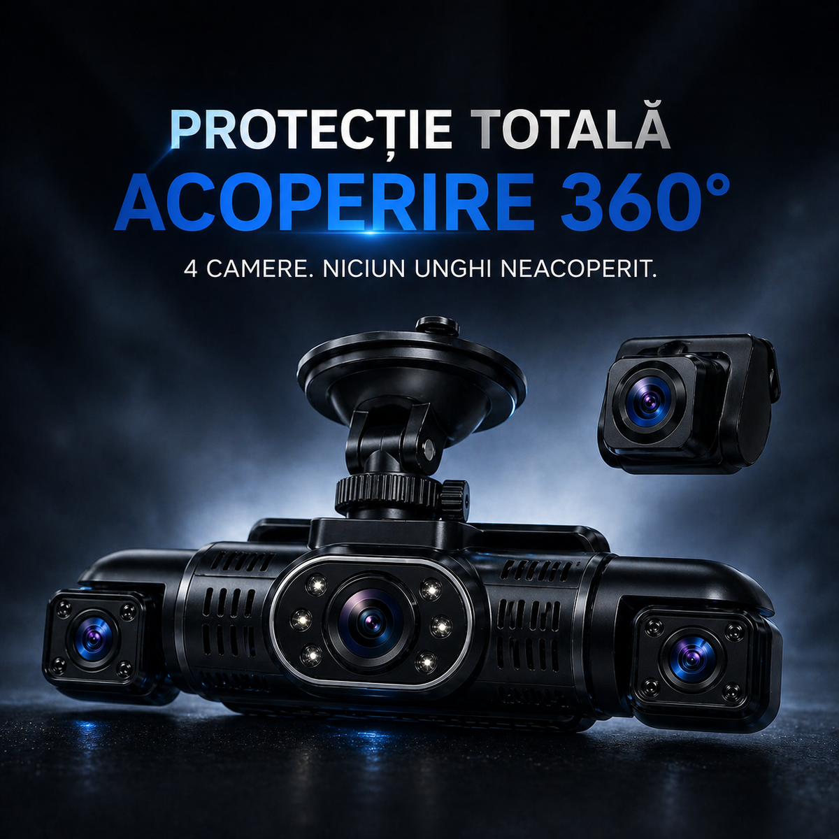 EdgeCam - Camera Auto Supraveghere 360° WiFi & GPS, Night Vision