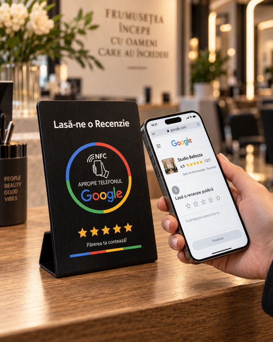 Stand NFC pentru recenzii Google